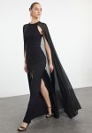Black Cape Evening Dress