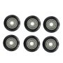 6PCS Shape Groove Pulleys Precision Plastic Wheel Bearings For Printers