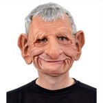 Grandpa & Grandma Latex Masks With Big Ears - Perfect For Halloween Cosplay Parties & Stage Performances