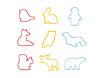 Tescom A Animal Cookie Cutters