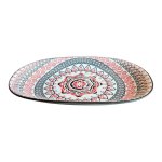 Oval Bowl - Red And Black Hearts Circles