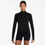 Nike Women's Tempo Dri-fit 1 4-ZIP Running Top - Black reflective Silver
