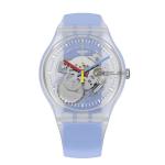 Clearly Blue Striped Watch SUOK156