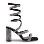 Black Suede Block Heel Sandal