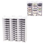 Sanfurney 36 Slots Ink Pad Storage Holder And Wall-mounted Stamp Pad Organizer Rack For Standard Size Ink Pads Stackable Christm