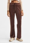 Velour Trousers - Dark Brown
