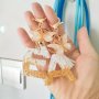 1PC Creative Keychain With Letter Stone Drop Glue Resin Accessories Butterfly Tassel Letter Pendant Keychain For Girls