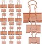 42PCS Rose Gold Binder Clips Small And Large Office Supply Document Clamps