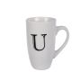 Kitchen Accessories - Mug - Letter 'u' - Ceramic - White - 6 Pack