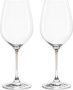 Clear Wine Glass With Chestnut Brown Stem La Perla Set Of 2