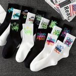 5 Or 10 Or 20 Pairs Of Teenager's Fashion Pattern Crew Socks Comfy Breathable Casual Socks For All Seasons Wearing
