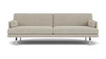 Ernest 3 Seater Sofa Vega Sand Dune Chrome Legs