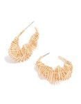 Goldair Gold Geometric Wire Hoop Earrings