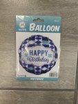 18 Inch Happy Birthday Foil Blue