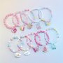 10pcs Sweet And Cute Resin And Acrylic Beads Bracelets Versatile And Easy-to-wear Combine Well With Any Outfit