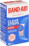 Johnsons Johnson's Band Aid Clear Strips First Aid Tape