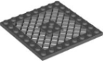 Parts Plate Modified 8 X 8 With Grille 4151 - Dark Bluish Grey