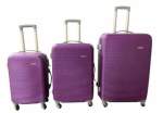 Smte 3 Piece Hard Outer Shell Luggage Set Purple With Keychain