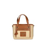 Straw Chic Tote Bag -brown