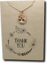 Crcs -stainless Steel Necklace On Card-tree Of Life Thank You