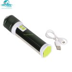 Flashlight With Cob Side Light USB Rotating Zoom