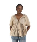 Overdyed Swing Top - Beige Free