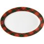 Red Tartan Oval Platter - 1KGS
