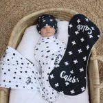 Wrap Set Swaddle Set Monochrome Combo Set
