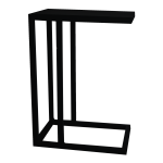 Lazy Side Table - Black Gloss Ferro Tex