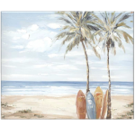 Surfboards On The Beach Oil Painting Wall Art Canvas 800MM X 1000MM
