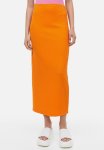 Ribbed Pencil Skirt - Orange