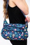 Floral Pattern Crossbody Sling Shoulder Summer Bag With Multiple Pockets