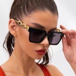 Mirrored PC Fashion Glasses For Women Casual Square Frame Fashion Sun Shades For Driving