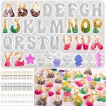 Silicone Resin Casting Molds Set With Alphabet Reverse Letter Shaped For Diy Keychain And Jewelry Pendants Epoxy Resin Moulds Wi