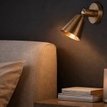 Adjustable Metal Wall Spotlight Antique Brass Or Silver Industrial Reading Light - Antique Silver