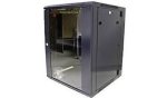 9U 400 + 200MM Collar Swing Frame Wall Box Including Fans And Power Black