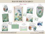 Cot Duvet Bedding Bright Boy Under The Sea Green Set