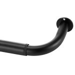 Meriville 1-INCH Diameter Wrap Around Blackout Curtain Rod 28-INCH To 48-INCH Matte Black Finish With Round Base