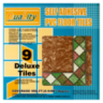 Brown & Green Pattern Self Adhesive Pvc Floor Tiles 9-PACK