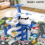 Kids Airplane Car Toys Simulation Inertial Aircraft Music Stroy With Light Passenger Plane Diecasts Kids Educational Toy As Christmas Thanksgiving Halloween Gift