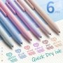 6PCS Cute Morandi Gel Pen Set Retro 0.5MM Color Signature Pen Student Writing Ink Pen Ballpoint Pen School Office Stationery