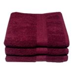 Recycled Ocean& 39 S Yarn Guest Towels 380GSM 33X050CMS Maroon 3 Pack