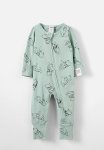 Cotton On The Long Sleeve Zip Romper License - Lcn Dis Stone Green sketchy Winnie The Pooh