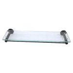Coal Glass Shelf Matt Black 500MM