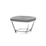 1 Piece 315ML Square Jar With Grey Lid