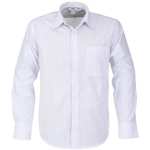 Mens Long Sleeve Manhattan Striped Shirt White Navy