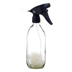 500ML Clear Glass Generic Bottle With Trigger Spray - Black 28 410