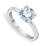 White Gold 1.50CT Moissanite Solitaire Womens Ring