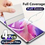 4PCS Hydrogel Film Protective Film With Fingerprint Recognition For Samsung Galaxy S24 S22 Ultra S23 S21 Plus S20 Fe Full Screen