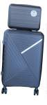 Smte Unbreakable Travel Luggage 2 Piece Suitcases Spinner 20 Dark Grey With Keychain